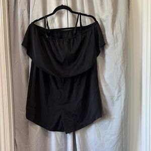 Black Off-Shoulder Romper